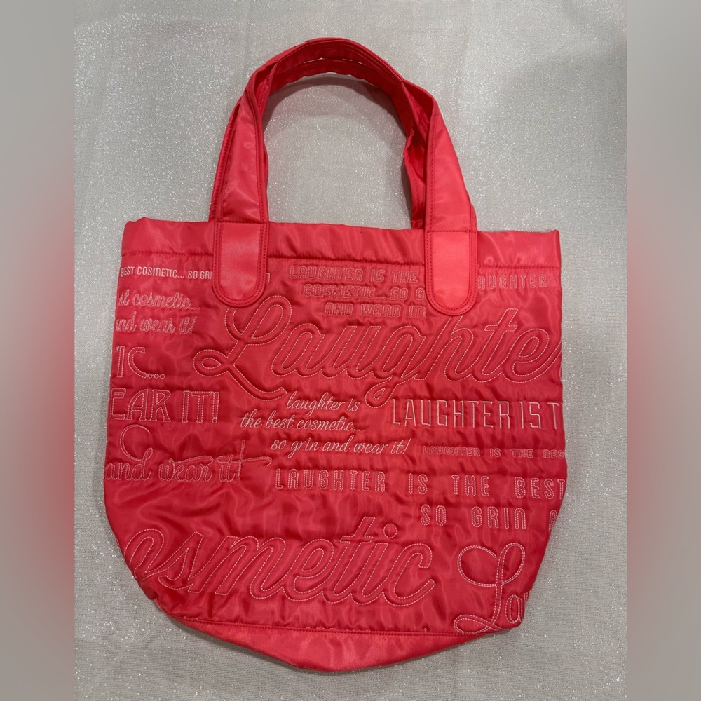 Benefit Cosmetics Bold Pink‎ Quilted Tote